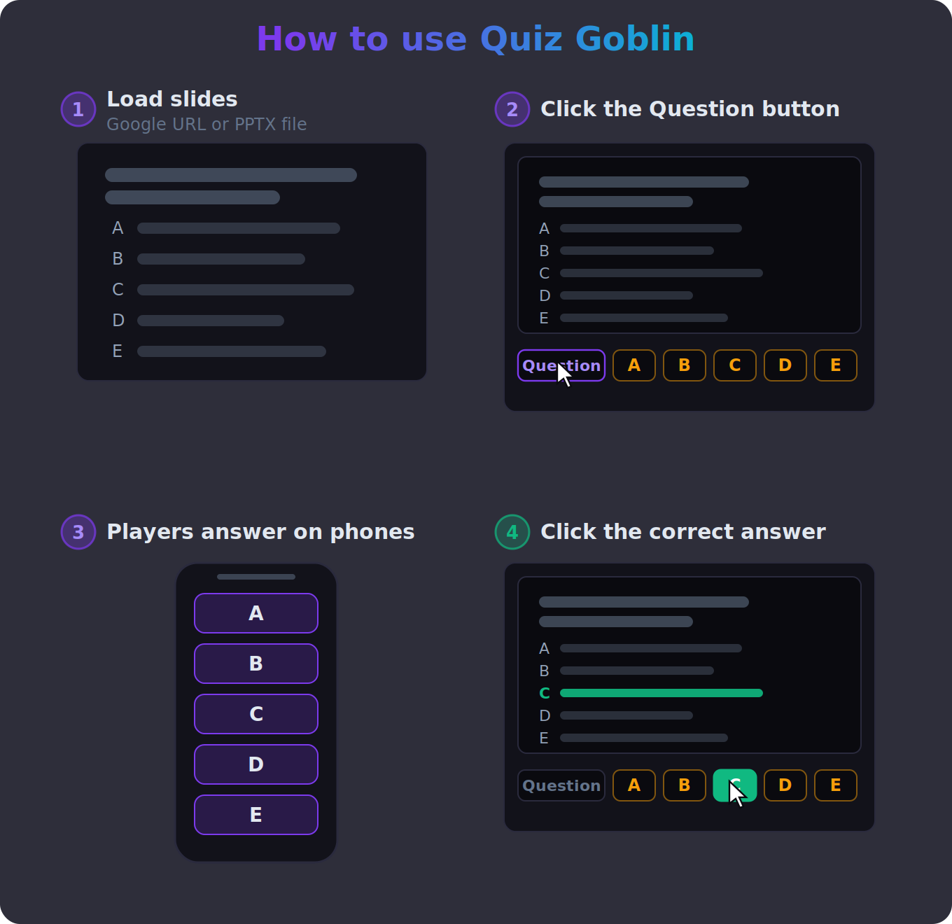 How to use Quiz Goblin